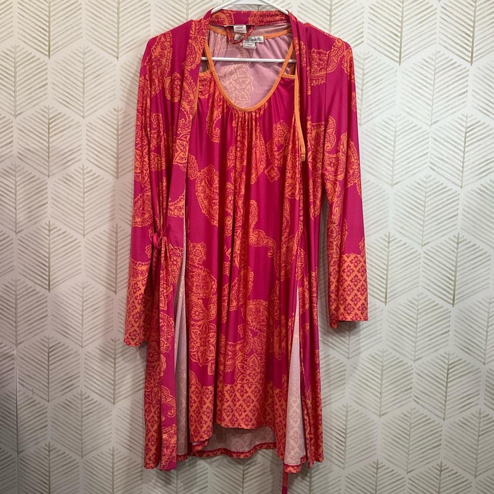 Linea Donatella Pink and Orange Top
